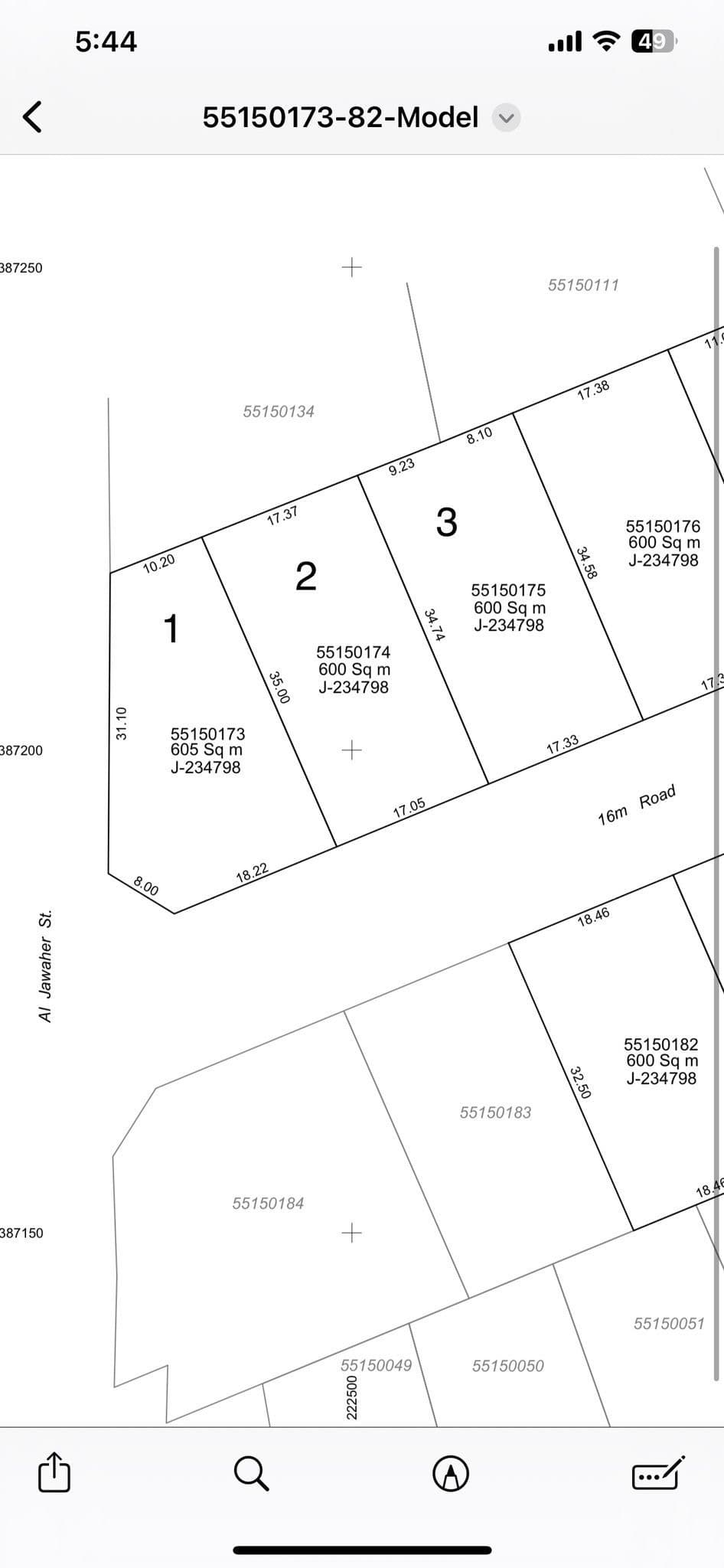 أرض سكنية للبيع في فريج الغانم الجديد