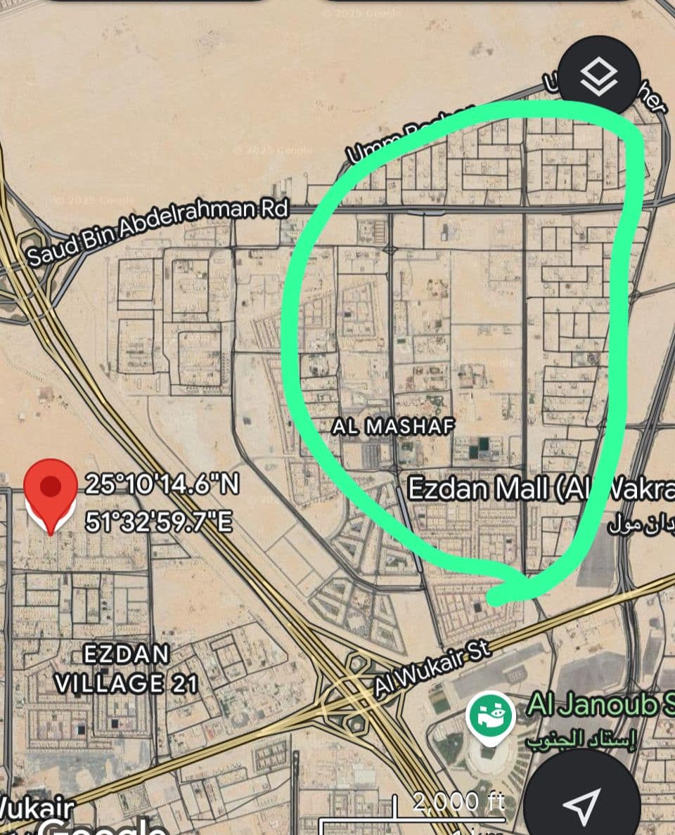 أرض سكنية للبيع في مدينة خليفة الجنوبية