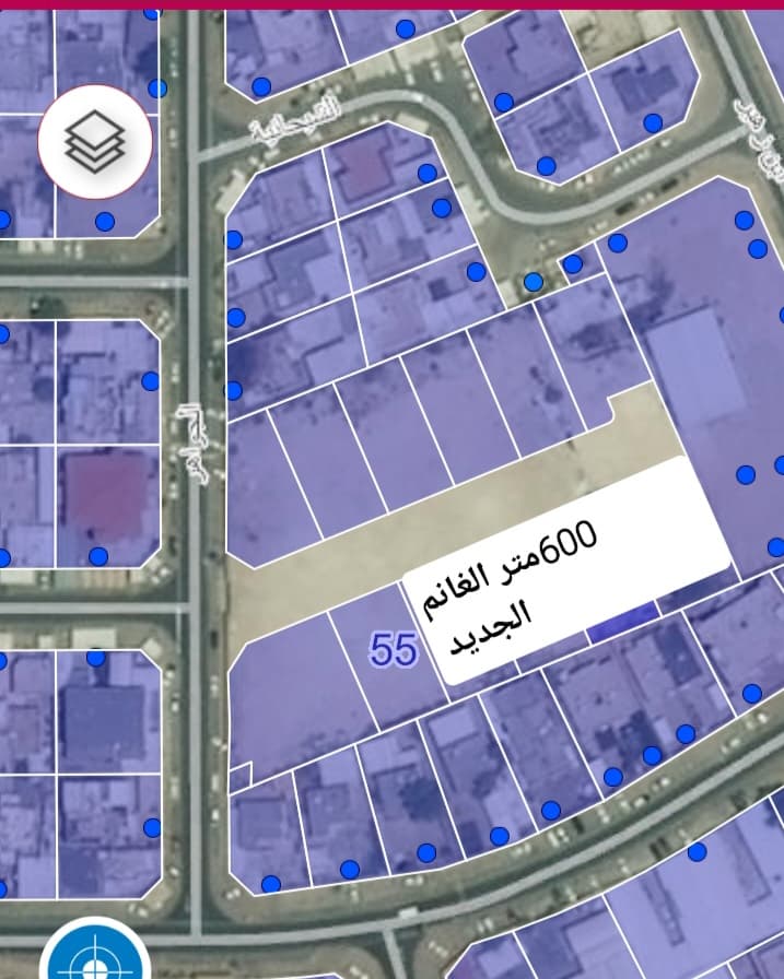 أرض سكنية للبيع في فريج الغانم الجديد