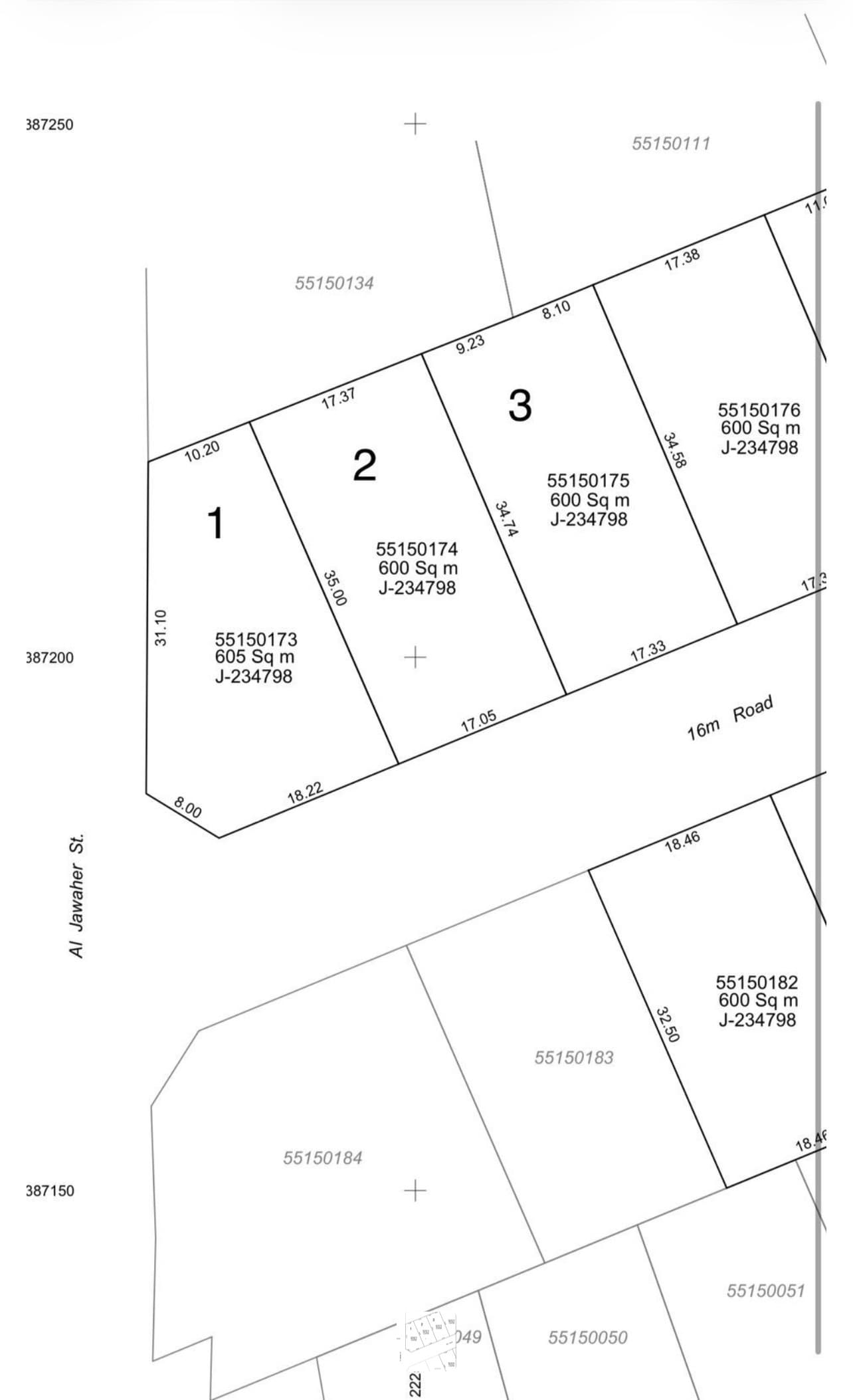 أرض سكنية للبيع في فريج الغانم الجديد