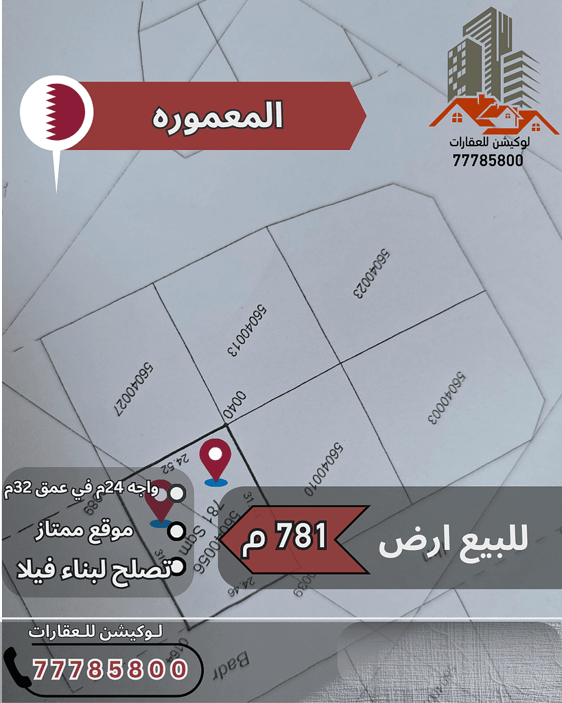 أرض سكنية للبيع في المعمورة