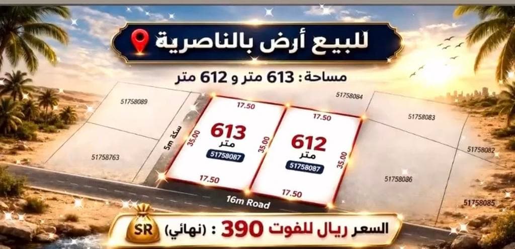 أرض سكنية للبيع في الغرافة