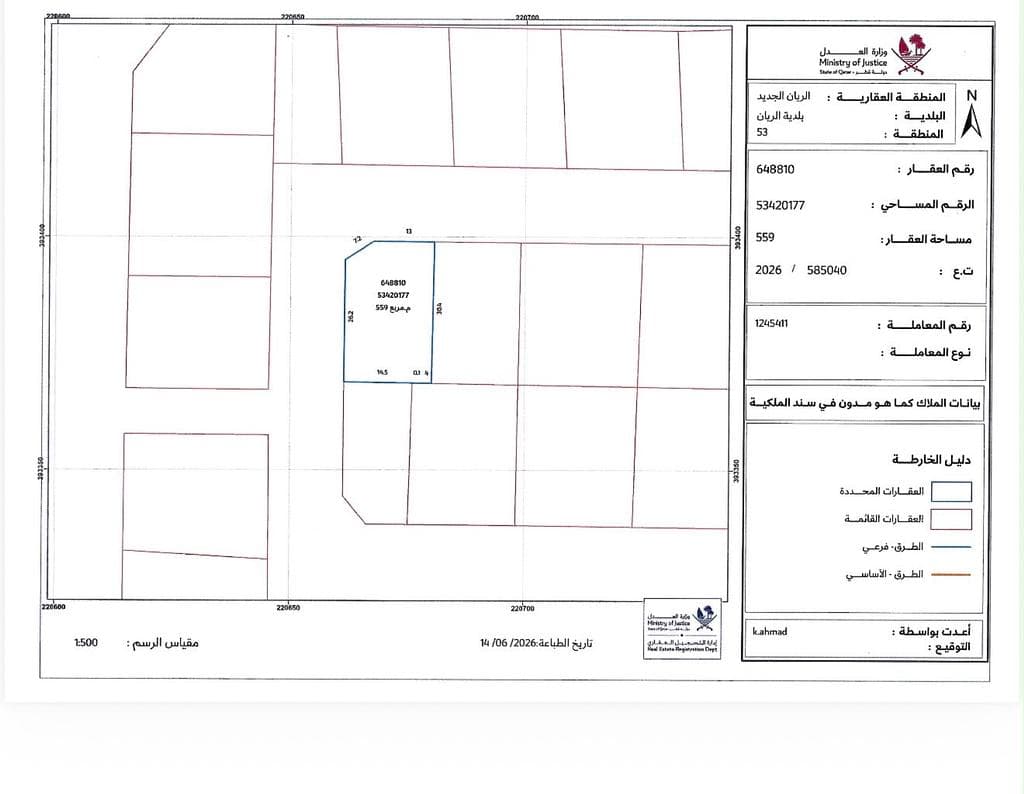 أرض سكنية للبيع في الريان الجديد