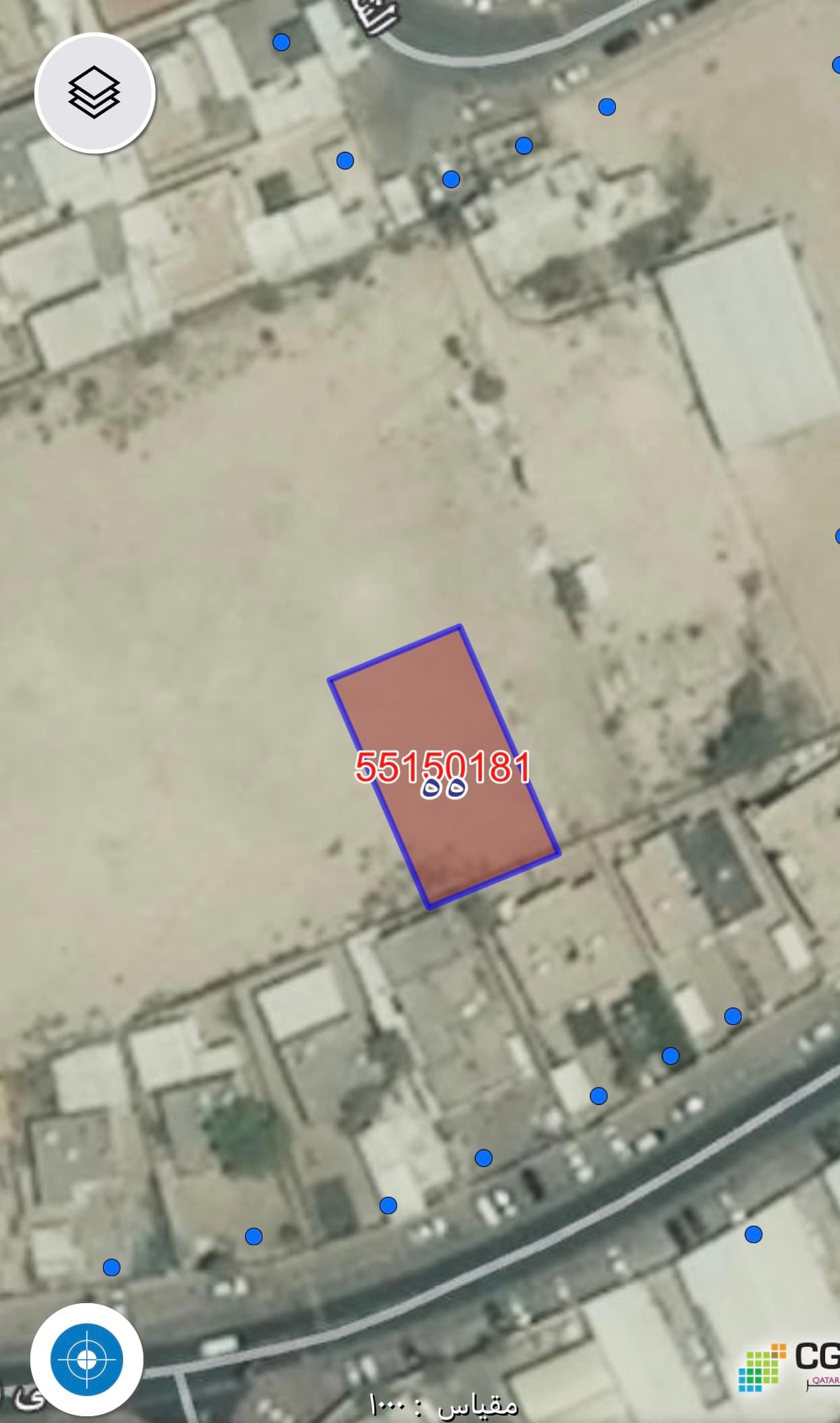 أرض سكنية للبيع في فريج الغانم الجديد