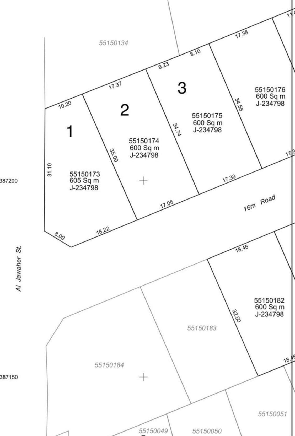 أرض سكنية للبيع في فريج الغانم الجديد