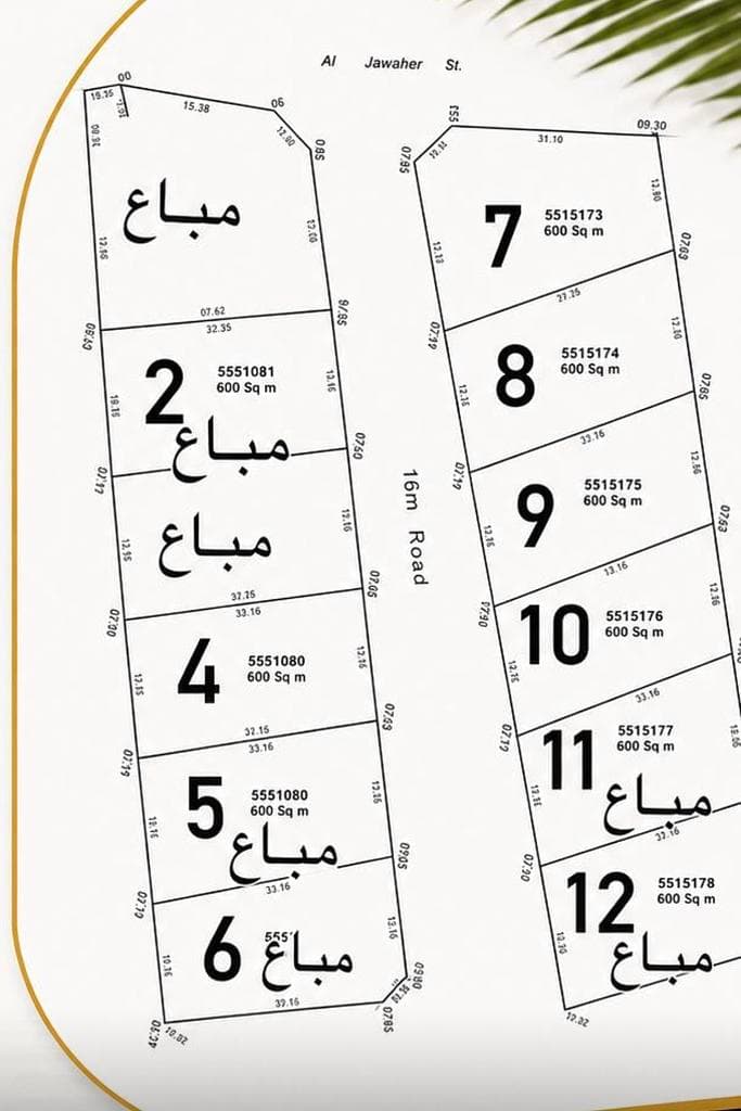 أرض سكنية للبيع في فريج الغانم الجديد
